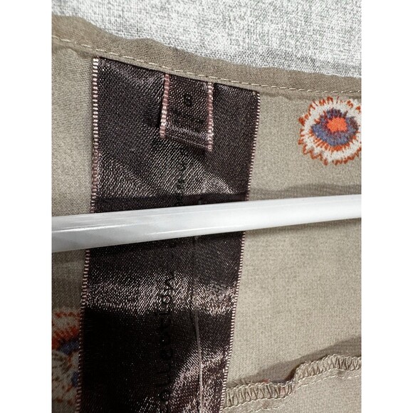 Moon Collection Womens Multi Colored Low V Neck Long Sleeve Casual Sheer Top Sm - Picture 6 of 7